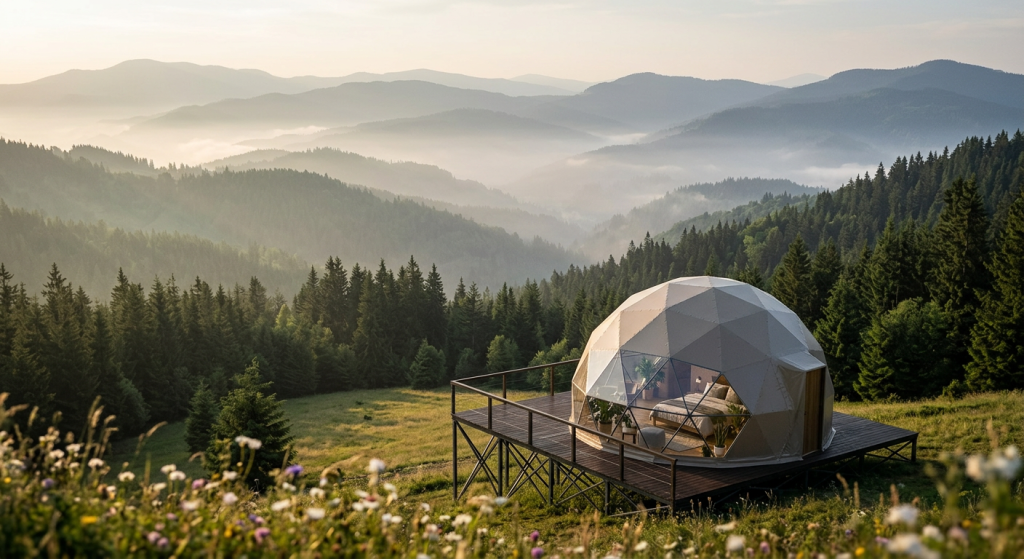 Motyl Glamping: Sleeping Above the Clouds in the Ukrainian Carpathians