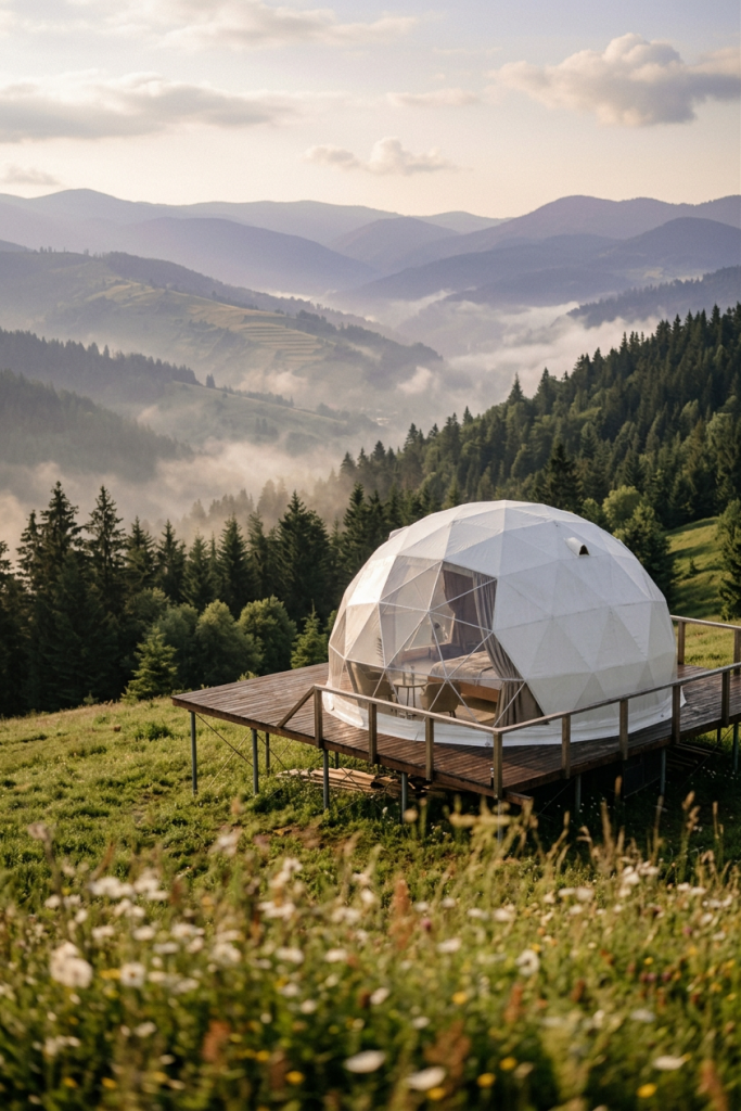 Motyl Glamping: Sleeping Above the Clouds in the Ukrainian Carpathians